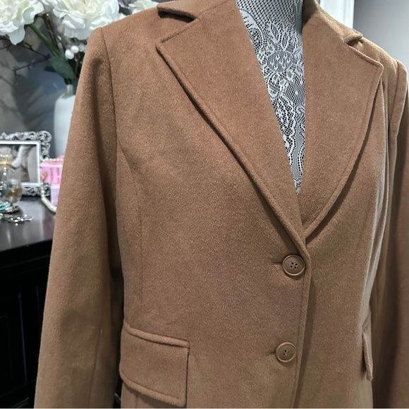 Halogen Camel Wool-Blend Coat Women’s Size 12 NWT - Picture 5 of 16